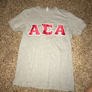 Alpha Sigma Alpha stitch letter shirt